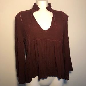 Pull & Bear | Split collar blouse | Bell sleeves